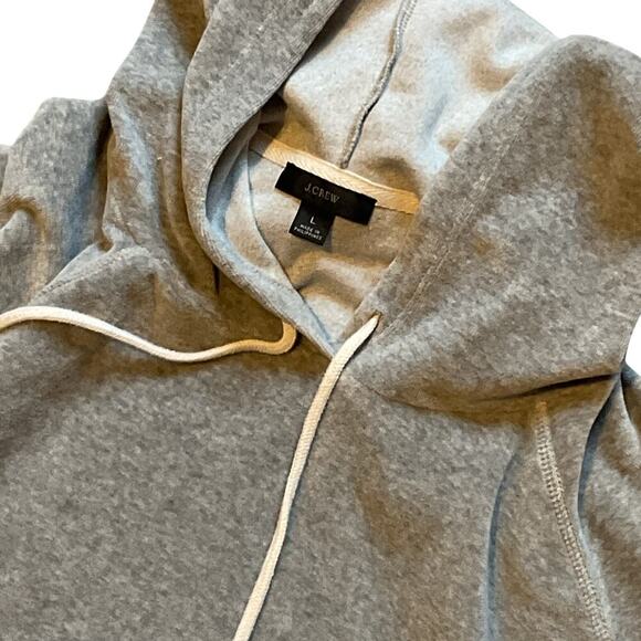 I. Crew Women’s Velour Pullover Hoodie. Gray. Size Large - Picture 4 of 8